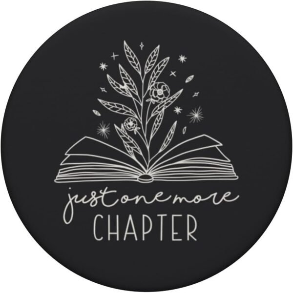 Už len jedna kapitola: Floral Book Lover Reading Design PopSockets s vymeniteľným PopGripom