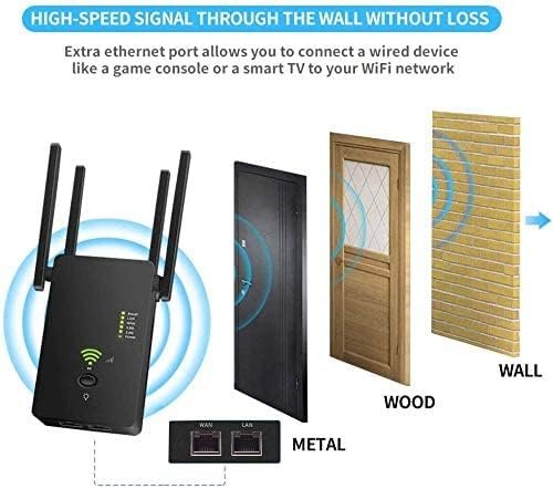 51zG6yzJtPL._AC_.jpg WLAN repeater AC1200, zosilňovač Wi-Fi, 5 GHz / 867 Mbit/s, 2,4 GHz / 300 Mbit/s, WiFi repeater s režimom AP/repeater/router, 4 antény, WiFi extender kompatibilný so všetkými zariadeniami WLAN
