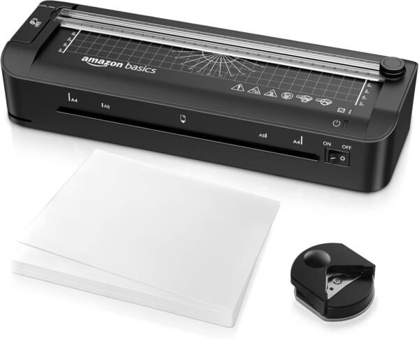 6067ddf14e56be11deffc3941e54.jpg Laminátor AmazonBasic B09Q9679P1 na teplú lamináciu