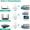 611fm8G992L._AC_SL1500_.jpg Wi-Fi zosilňovač 2023, Wi-Fi opakovač, 1200 Mbit/s, dvojpásmový 5 GHz a 2,4 GHz Wi-Fi opakovač, podpora WPS, Wi-Fi zosilňovač, kompatibilný so všetkými zariadeniami WLAN