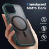 6123CuVHpTL._AC_SL1500_.jpg JETech Magnetické puzdro pre iPhone 15 (6,1 palca), kompatibilné s MagSafe, priehľadné matné puzdro na zadnú stranu telefónu, tenké puzdro odolné proti nárazom (tmavozelené)