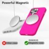 6147sjAp2yL._AC_SL1500_.jpg oakxco pre iPhone 12 Pro Max – silikónové puzdro Magsafe, farebné, ultratenké puzdro Slim Case, jednofarebné puzdro na mobil pre dievčatá, magnetické indukčné nabíjanie, ochranné puzdro z matného silikónu