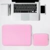 614dvNImPxL._AC_SL1500_.jpg RAINYEAR 13-palcové puzdro na notebook pre MacBook Air 13 palcov M4 M3 M2 M1 A3240 A3113 A2681 A2338 A2337, 13,3- a 14-palcové ochranné puzdro na MacBook Pro s vreckom na príslušenstvo (ružové)