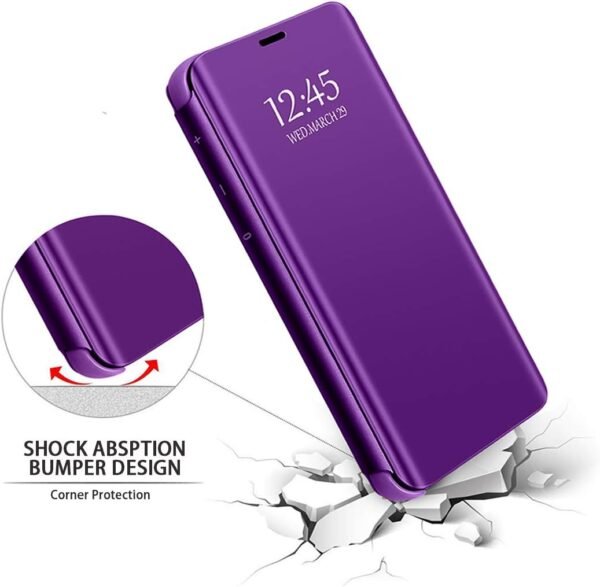 619audLMh8L._AC_SL1200_.jpg Puzdro na mobil pre Samsung Galaxy A56 Kožené skladacie puzdro typu flip Originálne puzdro Clear View so zrkadlom pre Galaxy A56 360° odolné proti nárazom kožené puzdro s funkciou stojana Mirror Case pre Samsung