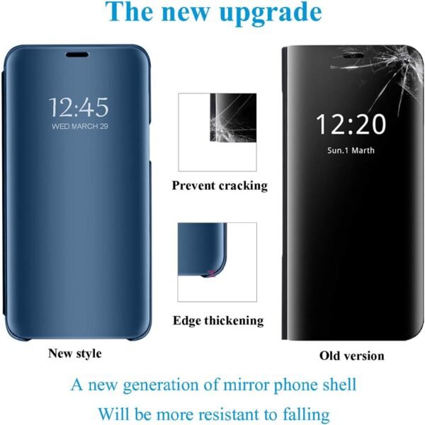 61B5vUATRxL._AC_SL1200_.jpg Puzdro na mobil pre Samsung Galaxy S24 Kožené skladacie puzdro typu flip Originálne puzdro Clear View Mirror pre Galaxy S24 360° odolné proti nárazom kožené puzdro s funkciou stojana Mirror Case pre Samsung S24 5G