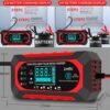 61CKpw99PAL._AC_SL1001_.jpg 10 A nabíjačka autobatérií, 12 V/24 V Smart – plne automatická nabíjačka do auta s LCD displejom, vhodná pre osobné a nákladné automobily, motocykle, kosačky na trávu, člny a lodné batérie
