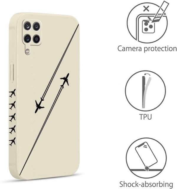 61CjU9TFlNL._AC_SL1500_.jpg Pnakqil – 2 ks puzdro na mobil pre Samsung Galaxy A12 4G 6,5", cestovné puzdro vhodné do lietadla, čierny vzor, roztomilý dizajn, estetické, krásne dievčenské, ochrana fotoaparátu, puzdro odolné proti nárazom, silikónové ochranné puzdro