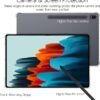 61J3UbnjKTL._AC_SL1500_.jpg Puzdro pre Samsung Galaxy Tab S8+/Galaxy Tab S8 Plus/Tab S7 Plus/Tab S7 FE, ochranné puzdro, ľahké ochranné puzdro s pružným TPU krytom, priehľadná zadná strana, puzdro odolné proti nárazom