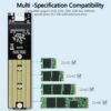 NVME kryt M.2 SSD kryt NVMe USB adaptér, SSD adaptér M.2 SSD kryt PCIe M.2 adaptér 10 Gbps USB 3.1 Gen 2 pre SSD M.2 kryt veľkosť 2230/2242/2260/2280 podporuje UASP