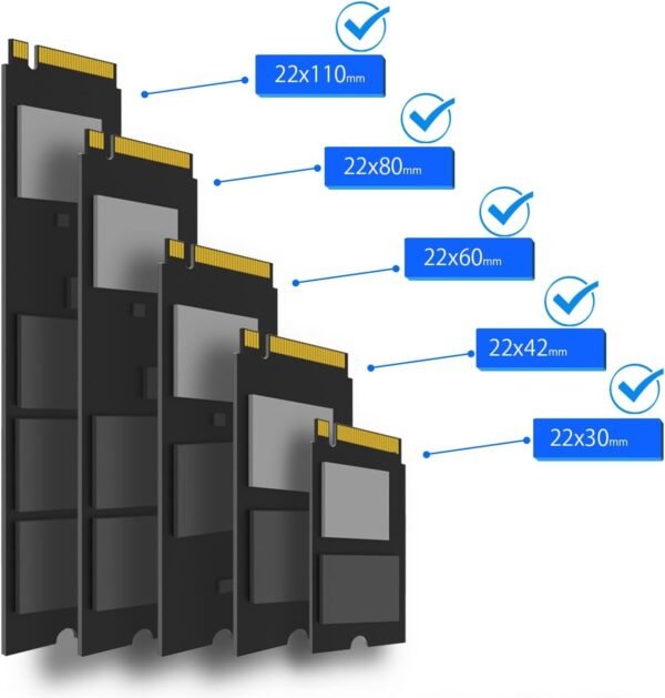 61Jzo8HVarL._AC_SL1500_.jpg GLOTRENDS PA22110 M. 2 NVMe na PCIe 4. 0 X4 adaptér pre SSD 22110 M.2 NVMe