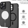 61MVRUYfAL._AC_SL1500_.jpg Puzdro pre iPhone 11 Pro, kompatibilné s MagSafe, puzdro na mobil pre iPhone 11 Pro, tenká matná magnetická ochrana fotoaparátu s dotykovou funkciou, protišmykové, odolné proti