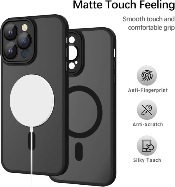 61MVRUYfAL._AC_SL1500_.jpg Puzdro pre iPhone 11 Pro, kompatibilné s MagSafe, puzdro na mobil pre iPhone 11 Pro, tenká matná magnetická ochrana fotoaparátu s dotykovou funkciou, protišmykové, odolné proti