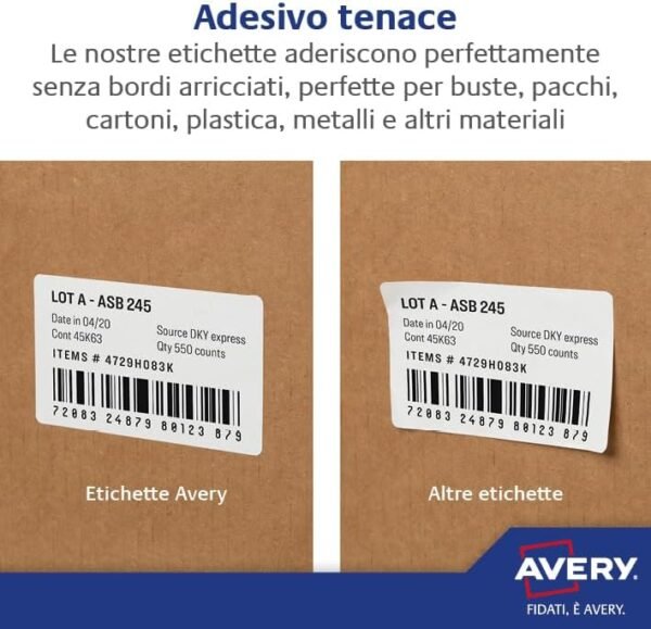 Avery L7159 – 15 kusov, 360 štítkov, umelý papier, laserové tlačové, 63,5 x 33,9 mm, biele