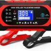 61QT2GsUPSL._AC_SL1500_.jpg 10 A nabíjačka autobatérií, 12 V/24 V Smart – plne automatická nabíjačka do auta s LCD displejom, vhodná pre osobné a nákladné automobily, motocykle, kosačky na trávu, člny a lodné batérie