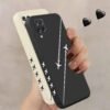 61QqSNFSKNL._AC_SL1500_.jpg Pnakqil – 2 ks puzdro na mobil pre Samsung Galaxy A12 4G 6,5", cestovné puzdro vhodné do lietadla, čierny vzor, roztomilý dizajn, estetické, krásne dievčenské, ochrana fotoaparátu, puzdro odolné proti nárazom, silikónové ochranné puzdro