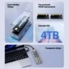 NVME kryt M.2 SSD kryt NVMe USB adaptér, SSD adaptér M.2 SSD kryt PCIe M.2 adaptér 10 Gbps USB 3.1 Gen 2 pre SSD M.2 kryt veľkosť 2230/2242/2260/2280 podporuje UASP