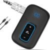 Bluetooth adaptér do auta, adaptér s konektorom Bluetooth 5.3, handsfree volanie, duálne pripojenie, audio prijímač pre auto/domáce stereo/slúchadlá s káblom/reproduktory, výdrž batérie 16 hodín