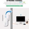 WLAN zosilňovač, WLAN opakovač 1200 Mbit/s, dvojpásmový WiFi zosilňovač 5 GHz a 2,4 GHz, WiFi opakovač so 4 režimami, kompatibilný so všetkými zariadeniami WLAN, podpora 35 zariadení, 4 antény