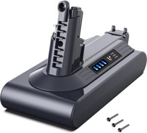 61gV0hSPsL._AC_SL1500_.jpg Akumulátor s kapacitou 6500 mAh pre Dyson V10 SV12, náhradný akumulátor Morpilot pre bezdrôtové vysávače V10 Absolute, Animal, Motorhead, Fluffy a Extra Cyclone, náhrada za Dyson 969352-02