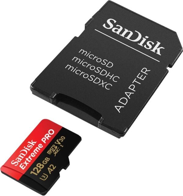 61gsQvs-dqL._AC_SL1000_.jpg Pamäťová karta SanDisk Extreme PRO microSDXC UHS-I 128 GB + adaptér a RescuePRO Deluxe (pre smartfóny, akčné kamery alebo drony, A2, Class 10, V30, U3, prenosová rýchlosť 200 MB/s)