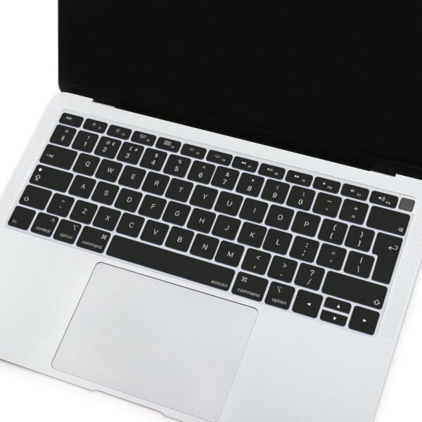 61jEOKXcbKL._AC_SL1500_.jpg MOSISO Ochrana klávesnice kompatibilná s MacBook Air 13 palcov 2019, 2018 (A1932) s displejom Retina a Touch ID, vodotesné silikónové ochranné puzdro, čierne