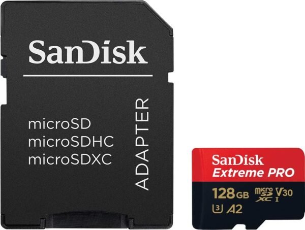 61lIVgg2PpL._AC_SL1000_.jpg Pamäťová karta SanDisk Extreme PRO microSDXC UHS-I 128 GB + adaptér a RescuePRO Deluxe (pre smartfóny, akčné kamery alebo drony, A2, Class 10, V30, U3, prenosová rýchlosť 200 MB/s)
