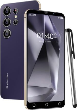 61nguZHMbeL._AC_SL1500_.jpg Lacné smartfóny, 5,0 palcov, duálny fotoaparát, štvorjadrový procesor, 16 GB vnútornej pamäte 【rozšíriteľné na 128 GB】, podpora GPS/WiFi/Bluetooth/FM, odblokovaný telefón (S24Ultra-Purple)