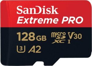 61o8OmUS-iL._AC_SL1000_.jpg Pamäťová karta SanDisk Extreme PRO microSDXC UHS-I 128 GB + adaptér a RescuePRO Deluxe (pre smartfóny, akčné kamery alebo drony, A2, Class 10, V30, U3, prenosová rýchlosť 200 MB/s)