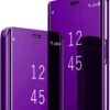 61oKx9lBdIL._AC_SL1000_.jpg Puzdro na mobil pre Samsung Galaxy A56 Kožené skladacie puzdro typu flip Originálne puzdro Clear View so zrkadlom pre Galaxy A56 360° odolné proti nárazom kožené puzdro s funkciou stojana Mirror Case pre Samsung