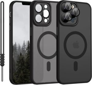 61oz7cj8R1L._AC_SL1500_.jpg Puzdro pre iPhone 11 Pro, kompatibilné s MagSafe, puzdro na mobil pre iPhone 11 Pro, tenká matná magnetická ochrana fotoaparátu s dotykovou funkciou, protišmykové, odolné proti