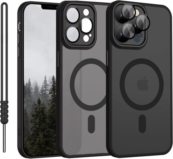 61oz7cj8R1L._AC_SL1500_.jpg Puzdro pre iPhone 11 Pro, kompatibilné s MagSafe, puzdro na mobil pre iPhone 11 Pro, tenká matná magnetická ochrana fotoaparátu s dotykovou funkciou, protišmykové, odolné proti