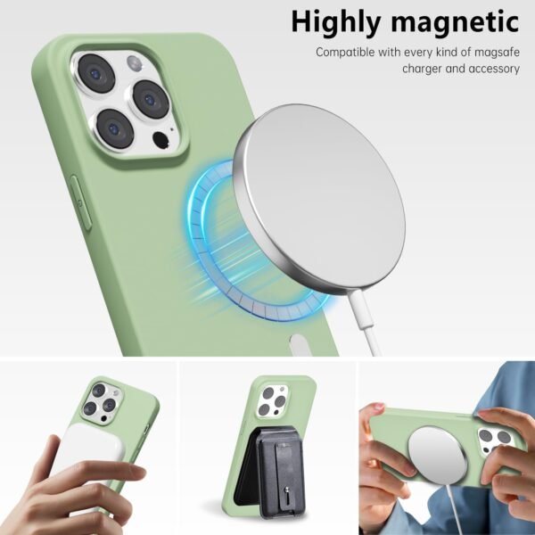 61tP7dF1x3L._AC_SL1500_.jpg oakxco pre iPhone 13 Pro puzdro Magsafe, farebné silikónové puzdro na mobil, ultratenké puzdro Slim Case, jednofarebné puzdro na mobil pre dievčatá, ochranné puzdro s magnetickým indukčným nabíjaním, matné