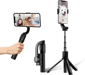 61w5dCMXkjL._AC_SL1500_.jpg Gimbalový stabilizátor pre smartfóny, prenosný gimbal s bezdrôtovým diaľkovým ovládaním, určený pre vlogerov a youtuberov, kompatibilný s telefónmi iPhone a smartfónmi s operačným systémom Android