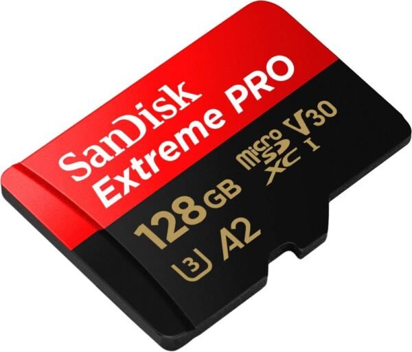 61wjHtpFO3L._AC_SL1000_.jpg Pamäťová karta SanDisk Extreme PRO microSDXC UHS-I 128 GB + adaptér a RescuePRO Deluxe (pre smartfóny, akčné kamery alebo drony, A2, Class 10, V30, U3, prenosová rýchlosť 200 MB/s)