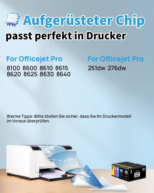 61xFwOnzgZL._AC_SL1500_.jpg Yowell 950 XL/951XL Multipack náplne do tlačiarne kompatibilné náplne pre HP 951XL Multipack pre HP Officejet Pro 8600 náplne 8610 8620 8100 8615 8100 8625 8630 8640 8660 276dw 251dw tlačiareň (5 ks