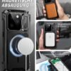 71-GFgrD5-L._AC_SL1500_.jpg Lanhiem pre iPhone 16 Pro Max – magnetické kovové puzdro na mobil s ochranou fotoaparátu, stojan, robustné, odolné proti nárazom, celé telo, ochranné puzdro spĺňajúce vojenské normy, Heavy Duty Case s