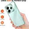 ivoler Priehľadné puzdro pre Xiaomi Redmi Note 14 5G, ktoré nikdy nežltne (nie je určené pre Redmi Note 14 4G), 1 puzdro na mobil s 2 kusmi pancierového ochranného skla, nárazuvzdorné priehľadné ochranné puzdro, tenké