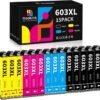 7105vREl8jL._AC_SL1500_.jpg 603XL kompatibilné s Epson 603XL 603XL náplne do tlačiarne multipack pre Expression Home XP-2100 XP-2105 XP-3100 XP-3105 XP-4100 XP-4105 Workforce WF-2810 WF-2830 WF-2835 WF-2850 (15 balení)