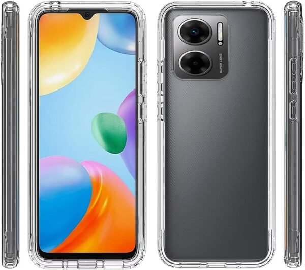 Puzdro pre Xiaomi Redmi 10 5G, 360° celoplošné [transparentné] Odolné proti nárazom puzdro na mobil [predná strana z mäkkého TPU silikónu a zadná strana z tvrdeného PC] 2 v 1 puzdro odolné proti poškriabaniu pre Xiaomi Redmi 10 5G