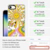 MOSNOVO Puzdro pre iPhone SE/iPhone 8/iPhone 7 – priehľadné, tenké, odolné proti nárazom, puzdro na mobil z TPU + PC, [ochrana proti pádu/poškriabaniu z 6,6 stôp] – psychedelické umenie 70. rokov Groove