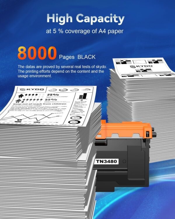 712SikIW4yL._AC_SL1500_.jpg Toner TN3480 kompatibilný s Brother TN-3480, TN 3480, Brother TN3430, TN-3430 pre HL-L5100DN, MFC-L5750DW, MFC-L5700DW DCP-L5500DN HL-L5200DW HL-L6400DW MFC L5750DW HL L5750DW HL 5100 DN HL-L5000D (2X