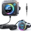 713lHbYaHxL._AC_SL1500_.jpg JOYROOM 66 W Bluetooth 5.4 adaptér do auta 【Bass Boosted & Hi-Fi】 Hudobný FM vysielač do auta s Bluetooth 【30 W PD & 2 × 18 W QC 3.0】 Handsfree zariadenie, nabíjačka do zapaľovača, podpora Aux a TF karty