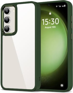715ds1on6DL._AC_SL1500_.jpg HOOMIL Crystal Clear puzdro pre Samsung Galaxy S23+ Plus, protižltnúce priehľadné puzdro na mobil, odolné proti nárazom, ochranné puzdro – zelené