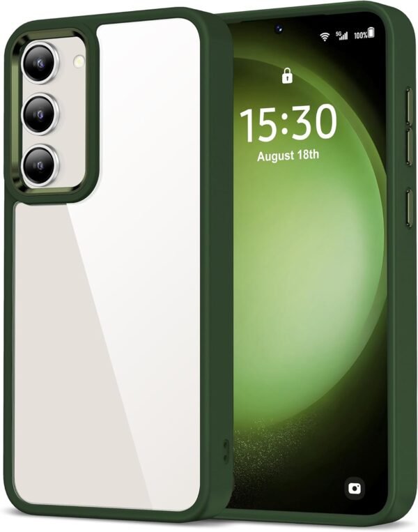 715ds1on6DL._AC_SL1500_.jpg HOOMIL Crystal Clear puzdro pre Samsung Galaxy S23+ Plus, protižltnúce priehľadné puzdro na mobil, odolné proti nárazom, ochranné puzdro – zelené