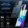 717LedE8dNL._AC_SL1500_.jpg Magnetické puzdro pre Samsung Galaxy S25 Ultra s tvrdeným sklom, puzdro s vojenskou úrovňou ochrany pre S25 Ultra s MagSafe, matná priehľadná ochranná fólia, ochranné puzdro Case Cover pre Samsung