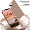 pre puzdro na iPhone 14 – puzdro so zlatým srdcom z lásky, dievčenské puzdro z mäkkého silikónu, tenké, odolné proti nárazom, v odtieni sladkého zlata – ochranné puzdro Love pre iPhone 14 6,1" v hnedej farbe