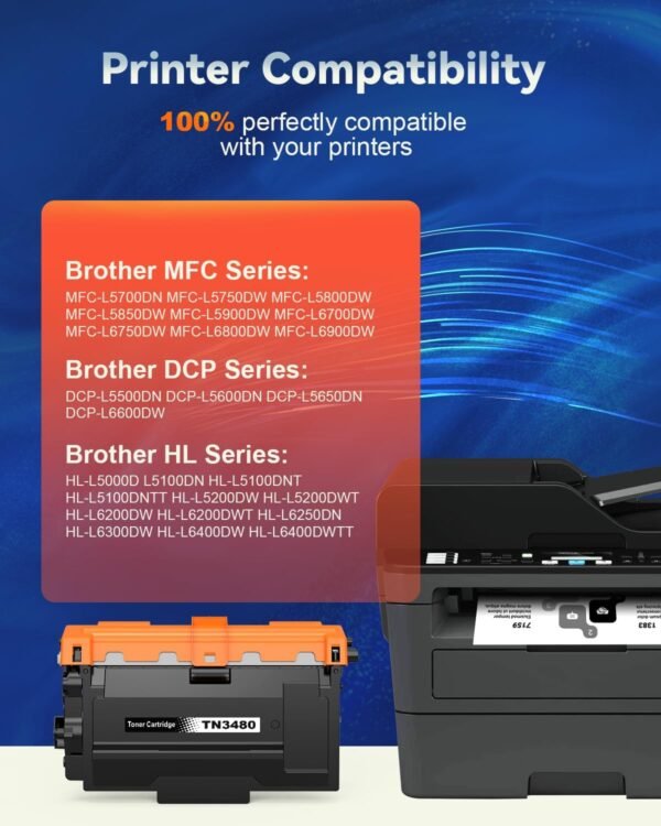 718X0ZBEZL._AC_SL1500_.jpg Toner TN3480 kompatibilný s Brother TN-3480, TN 3480, Brother TN3430, TN-3430 pre HL-L5100DN, MFC-L5750DW, MFC-L5700DW DCP-L5500DN HL-L5200DW HL-L6400DW MFC L5750DW HL L5750DW HL 5100 DN HL-L5000D (2X