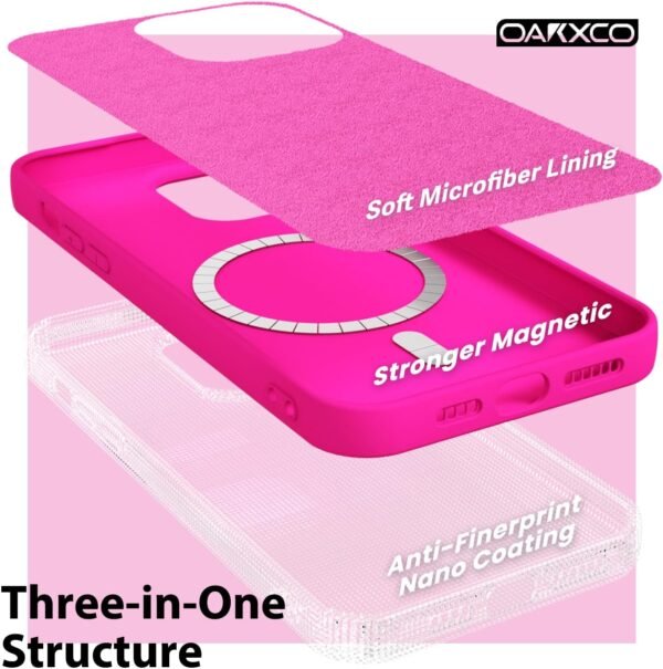718a-ye7NvL._AC_SL1500_.jpg oakxco pre iPhone 12 Pro Max – silikónové puzdro Magsafe, farebné, ultratenké puzdro Slim Case, jednofarebné puzdro na mobil pre dievčatá, magnetické indukčné nabíjanie, ochranné puzdro z matného silikónu