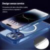 Magnetické ochranné puzdro bez okrajov pre iPhone 15 Pro Max s podporou MagSafe [silný magnet] (pocit holého kovu) – ochranné puzdro Slim Matt, priehľadné, odolnú proti nárazom, pre iPhone 15 Pro Max,