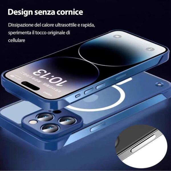 Magnetické ochranné puzdro bez okrajov pre iPhone 15 Pro Max s podporou MagSafe [silný magnet] (pocit holého kovu) – ochranné puzdro Slim Matt, priehľadné, odolnú proti nárazom, pre iPhone 15 Pro Max,